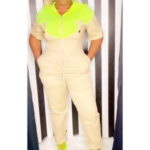 Hooded Short Sleeve Jumpsuit